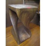 A modern hardwood contemporary occasional table, 20 1/4" x 11 1/4"