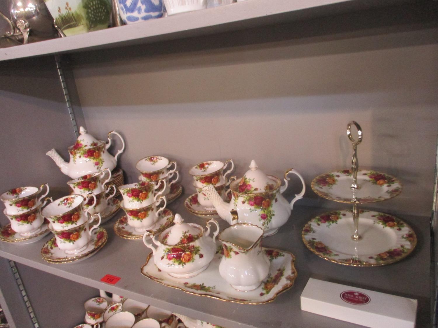 A Royal Albert Old Country Roses teaset