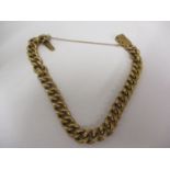 A 9ct open chain link bracelet with safety chain, 14.5g