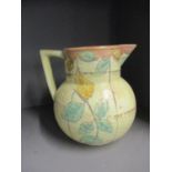 A Kensington Art Deco pottery vase in pale yellow Location: RWB
