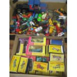 A selection of toy cars to include boxed Lesney Models of Yesteryear, boxed matchboxes and various