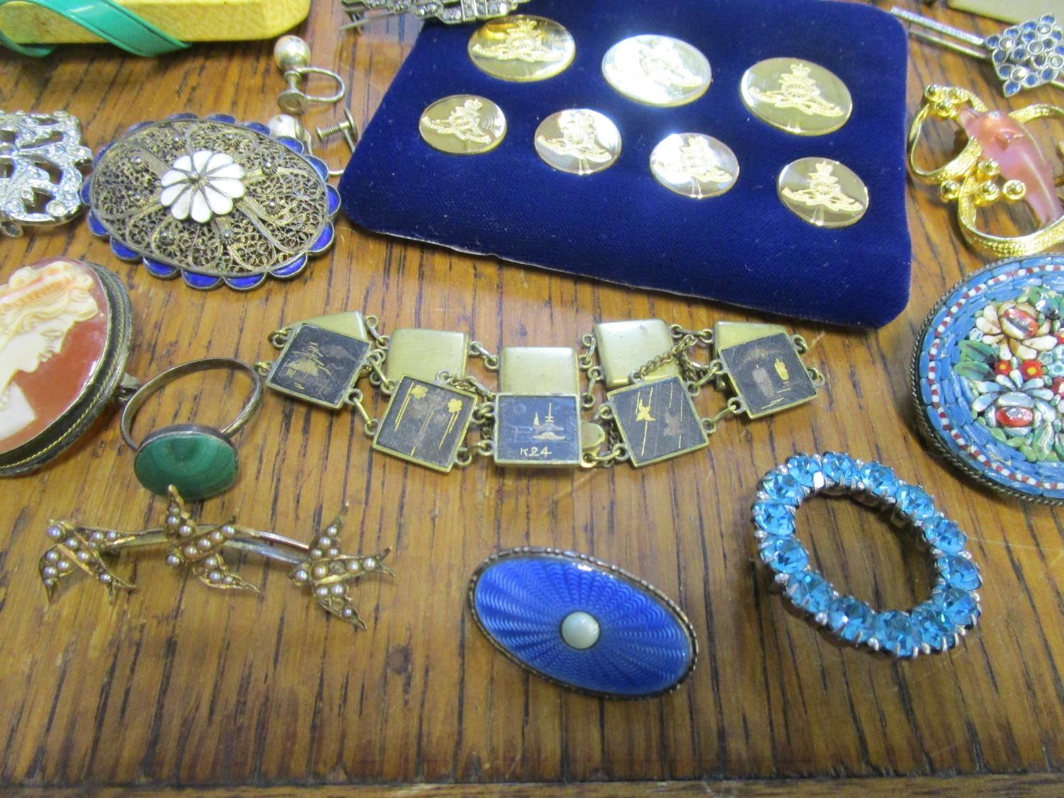 A mixed lot of costume jewellery, watches and other items to include a Scandinavian silver and - Image 2 of 7