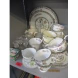 A selection of miscellaneous ceramics to include a Wedgwood vase, mixed Coronation tankards to