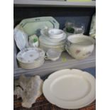 A mixed lot to include Mintons dinnerware, large sea shell and other items