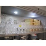 A large quantity of Brier cut late 20th century cut glass to include tumblers and wine glasses