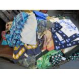 A selection of vintage fashion scarves to include Saga and Valentino Location: RWM