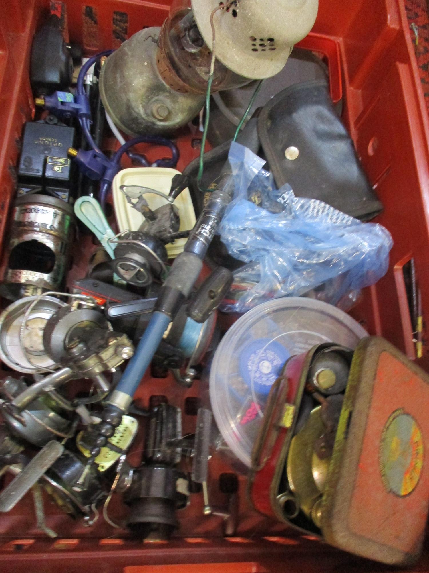 Vintage fishing and camping equipment to include Stone Leger rod and mixed reels. Location: LWB - Image 2 of 2