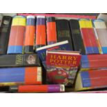 Books-Sixteen Harry Pottery books by J K Rowling, many 1st Editions, most with dust wrappers to