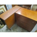 A G-Plan teak chest of four drawers, together with a gateleg table