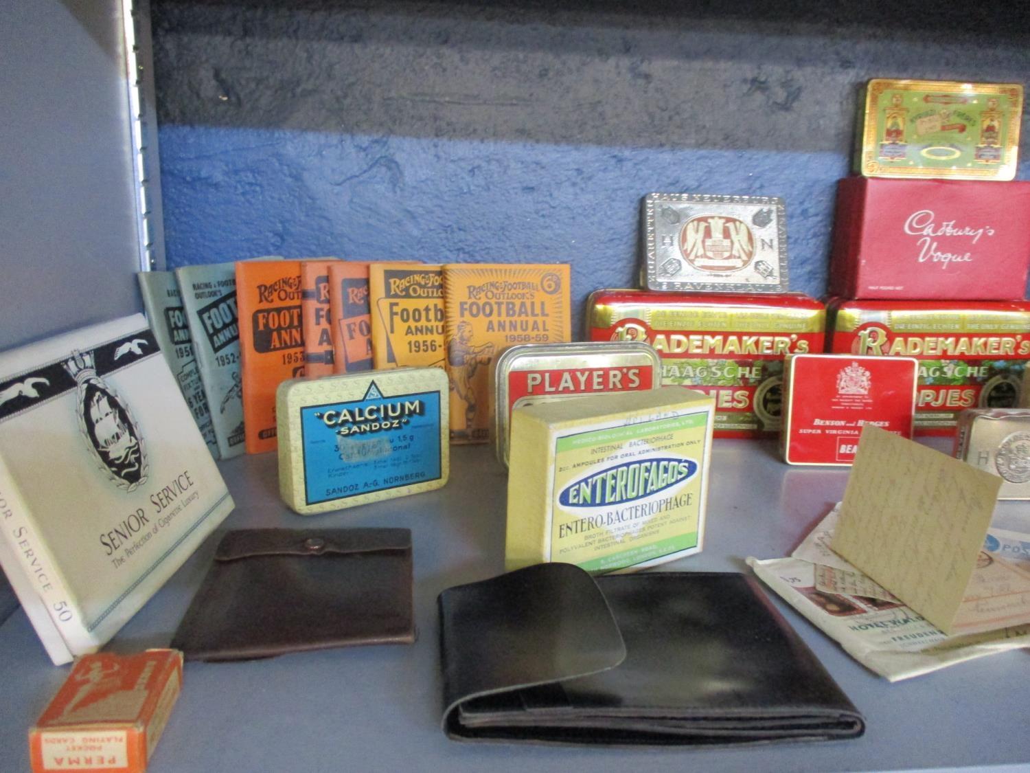 Vintage tins, cigarette boxes, signed film star photographic prints, lighters, pens, late 20th - Image 2 of 6