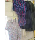 A Gina Bacconi ladies two-piece multi-coloured outfit, a Liberty blouse and two others to include