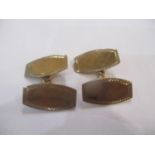 A pair of 9ct gold cufflinks Location: CAB