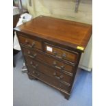 Mixed furniture to include a reproduction chest of drawers, two drawer filing cabinet and two
