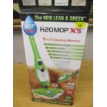 A boxed H20MOP 5 in 1 cleaning machine