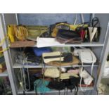 A quantity of 1970s/80s fashion handbags Location: 9:2/3/4