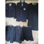 Formal ladies clothing to include a Gucci pinstripe jacket, a Cerruti navy blazer and an Emporio