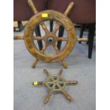 Two ships wheels to include one manufactured by Brower. Location:RAM