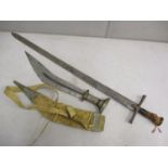 An Ethiopian dagger, together with a sword