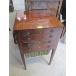 A converted Regency mahogany cabinet with a hinged top on square legs 30"h x 17 3/4"w