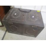 A late 19th century iron floor safe, 12" h x 18"w Location: G