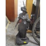 A Victorian spelter model of a female, signed L Hottot, 28 1/4"h Location: G