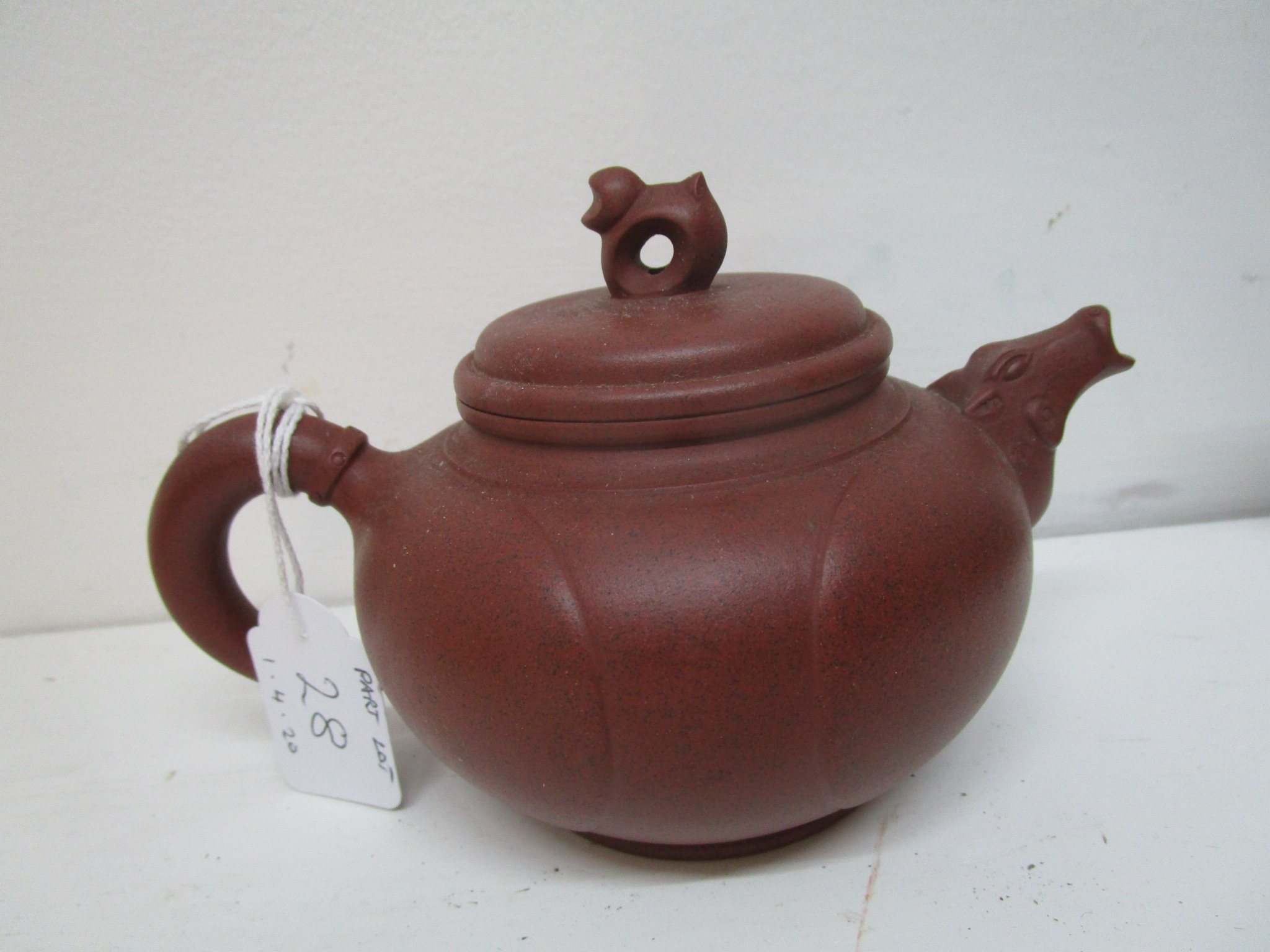 A group of Chinese Yixing Zisha pottery teapots, a pot and cover and a tea cup and saucer to include - Image 6 of 12