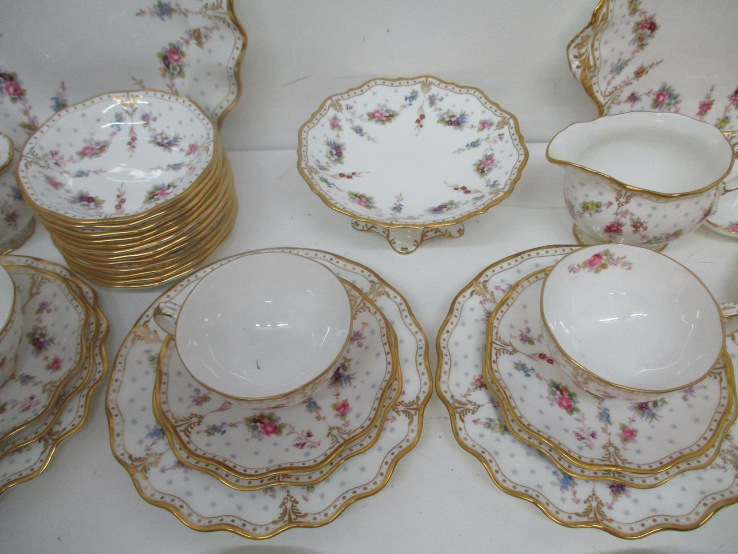 An extensive set of Royal Crown Derby Royal Antoinette pattern tea and tableware, comprising of a - Image 5 of 9