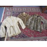 A Brahams vintage mid brown mink jacket, 36" chest x 34" long, together with a French blond