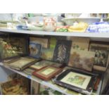 This lot has been withdrawn Watercolours, oils, prints and other pictures