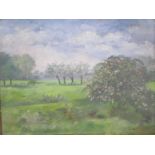 Fr Feilen - landscape with trees, oil on board, signed and dated 1996 to right lower corner, 9 2/