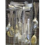 A quantity of miscellaneous A1 graded flatware and mixed cutlery to include serving spoons