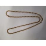 A 9ct gold round link necklace, 11.6g