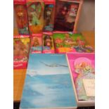 A collection of boxed Barbie and Friends dolls, circa 1990 to include Barbie Sharin' Sisters gift
