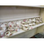 Three Royal Albert part teasets comprising American Beauty, Old Country Roses and Celebration