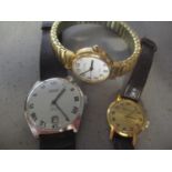 Three wristwatches to include a gents Vertex Revue automatic, ladies Bulova manual wind and a ladies