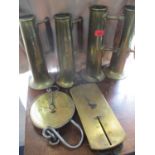 Two vintage brass Salter Spring Balance scales to include No 20M and no 60 MKII together with