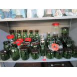 A selection of Bulach green glass preserve jars and bottles, circa 1970
