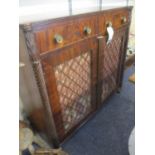 A 19th century mahogany chiffoniere, 37" x 39" x 14"