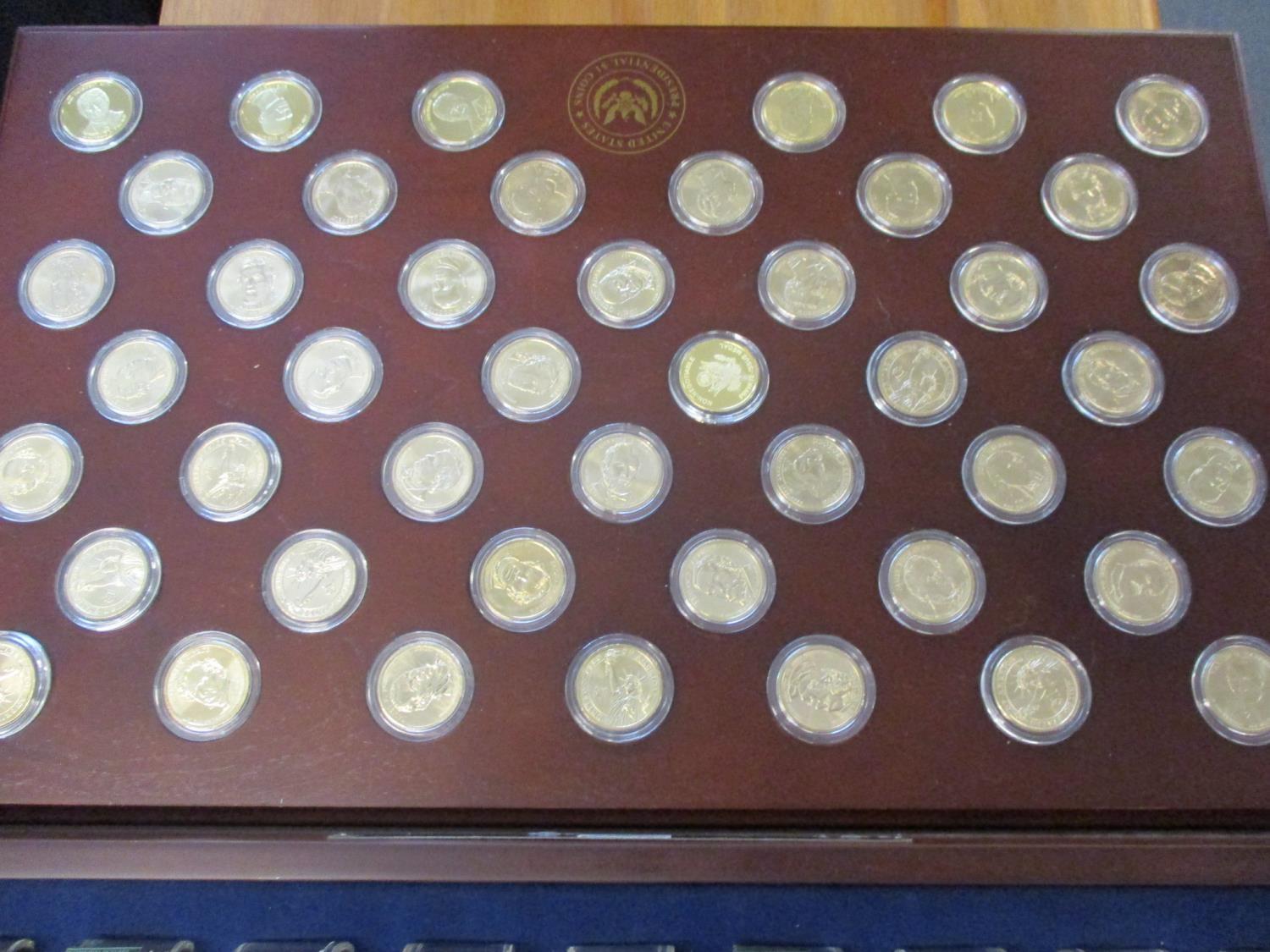 A United States Presidential Coins contained in a mahogany finished case - Image 2 of 3