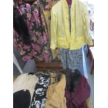 A 1970s Chinese ladies jacket and mixed ladies clothing in various sizes to include Marks &