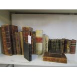 A box of Antiquarian leather books on History and classics etc including Jockey Club books