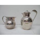 A modern silver Guernsey milk jug, Birmingham 1998, by Barker Ellis Silver Co, 6"h, 269.4g, together