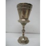 Military interest: a Victorian silver chalice/prize cup, Birmingham 1877, by Elkington & Co (