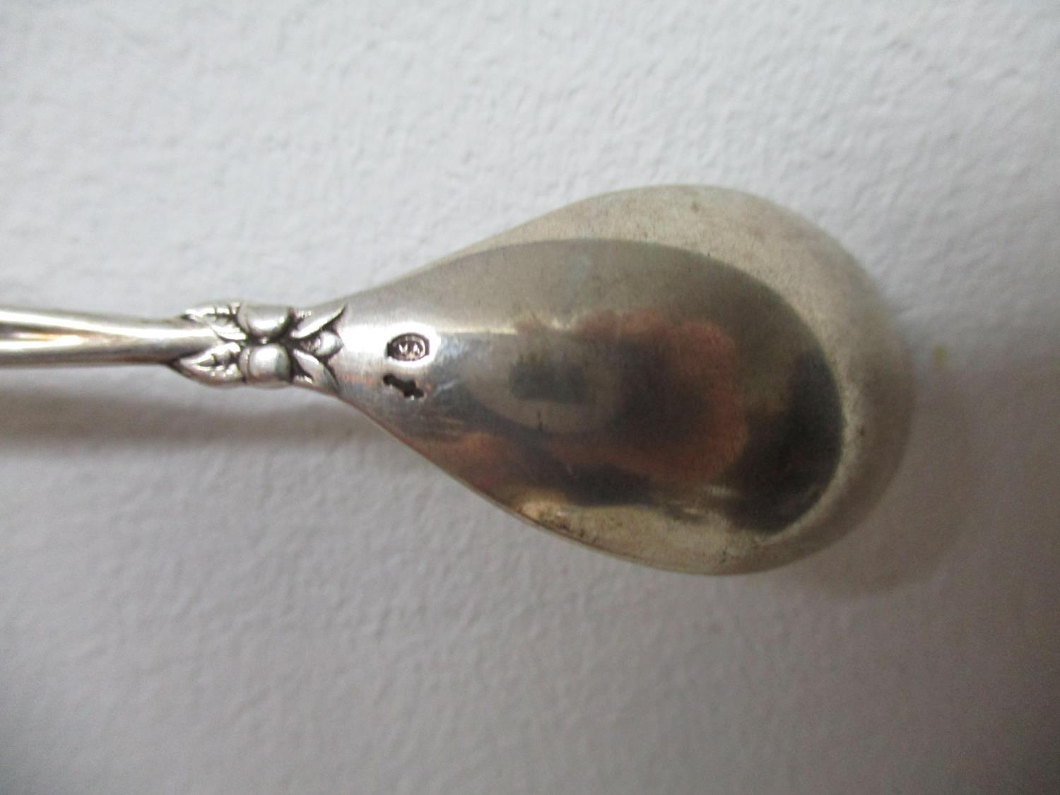 A set of twelve early 20th century Dutch white metal coffee spoons, by Gerritsen & Van Kempen, the - Image 3 of 6