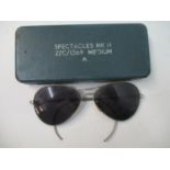 Royal Air Force Aviators spectacles MKII 220/1369 medium with government arrow to the blue hardcase