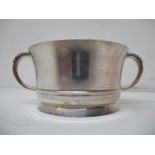 A mid 20th century silver sugar bowl by Deakin & Francis, Birmingham 1949 with a flared body and