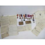 World War II medals and related paperwork awarded to Major A W Whitley, Gunner Norma and E Stiles to