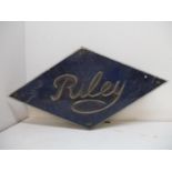 Automobilia -a Riley retailers car illuminated sign with clear Perspex panels and raised letters