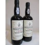 Two bottles of Hoopers 1985 vintage port 75cl