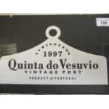 A case of six bottles of Quinta do Vesuvio in a wood case